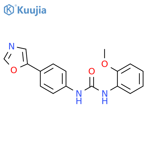 Urea, N-(2-methoxyphenyl)-N'-[4-(5-oxazolyl)phenyl]- structure
