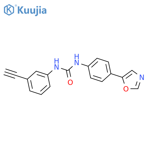 Urea, N-(3-ethynylphenyl)-N'-[4-(5-oxazolyl)phenyl]- structure