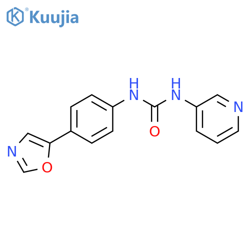 Urea, N-[4-(5-oxazolyl)phenyl]-N'-3-pyridinyl- structure