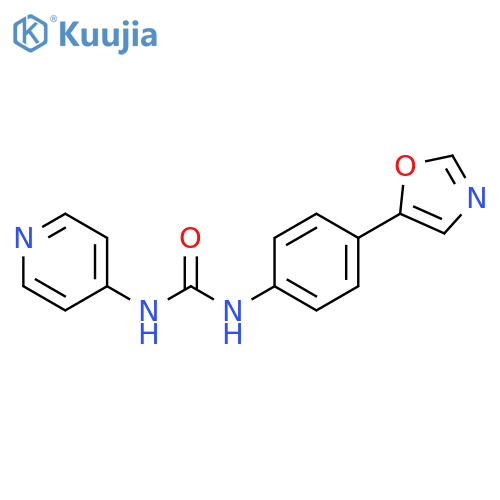 Urea, N-[4-(5-oxazolyl)phenyl]-N'-4-pyridinyl- structure