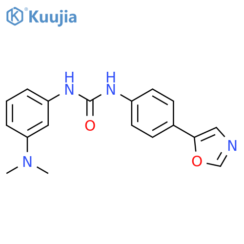 Urea, N-[3-(dimethylamino)phenyl]-N'-[4-(5-oxazolyl)phenyl]- structure
