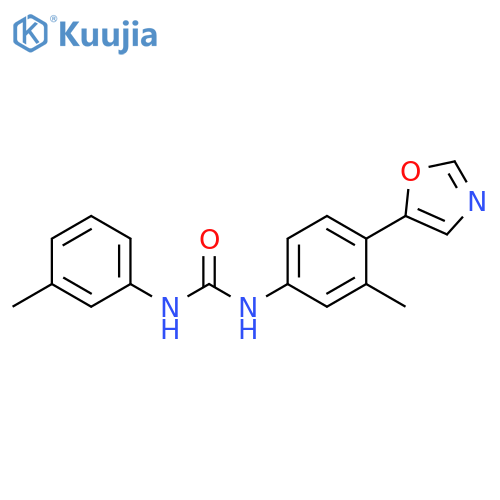 Urea, N-[3-methyl-4-(5-oxazolyl)phenyl]-N'-(3-methylphenyl)- structure