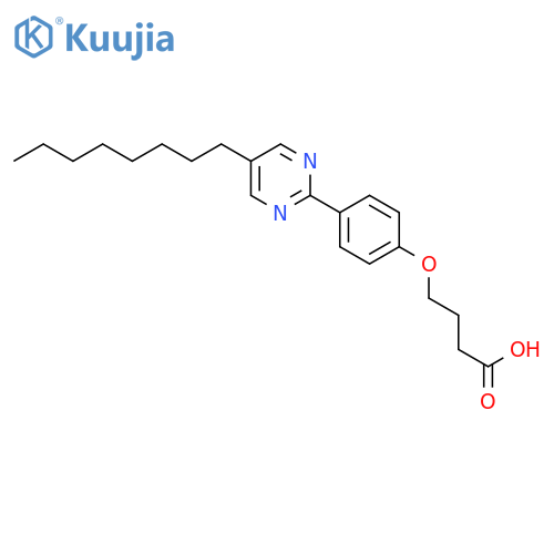 Butanoic acid, 4-[4-(5-octyl-2-pyrimidinyl)phenoxy]- structure