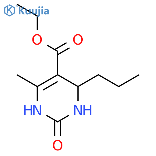 5-Pyrimidinecarboxylic acid,1,2,3,4-tetrahydro-6-methyl-2-oxo-4-propyl-, ethyl ester structure