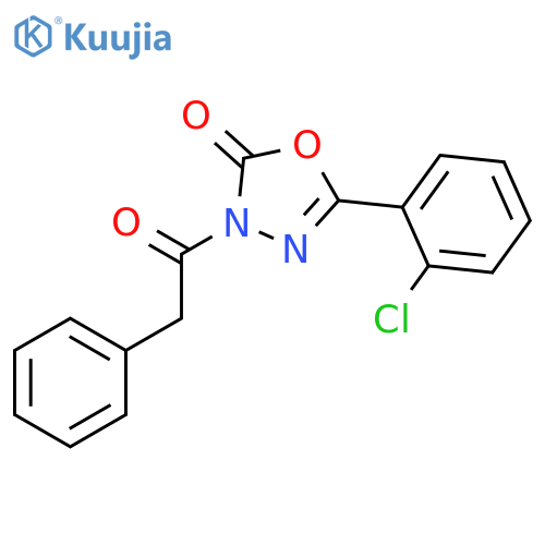 1,3,4-Oxadiazol-2(3H)-one, 5-(2-chlorophenyl)-3-(phenylacetyl)- structure