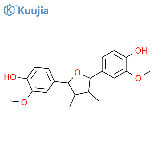 Phenol, 4,4'-(tetrahydro-3,4-dimethyl-2,5-furandiyl)bis[2-methoxy-, (2S,3R,4R,5S)- structure