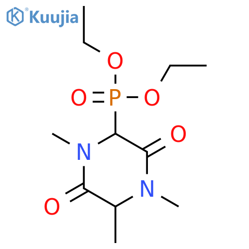 Phosphonic acid, (1,4,5-trimethyl-3,6-dioxo-2-piperazinyl)-, diethyl ester structure