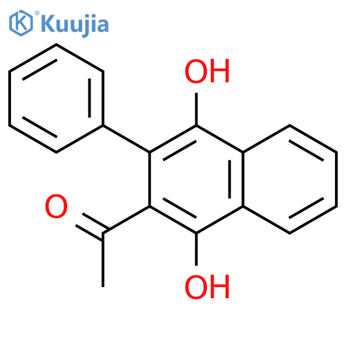 Ethanone, 1-(1,4-dihydroxy-3-phenyl-2-naphthalenyl)- structure