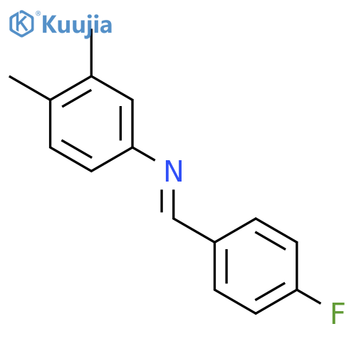 3 4-DIMETHYL-N-(4-FLUOROBENZYLIDENE)ANI structure