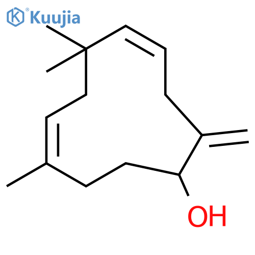 4,8-Cycloundecadien-1-ol, 6,6,9-trimethyl-2-methylene-, (1R,4E,8E)- structure
