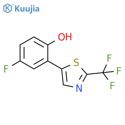 4-fluoro-2-2-(trifluoromethyl)-1,3-thiazol-5-ylphenol structure