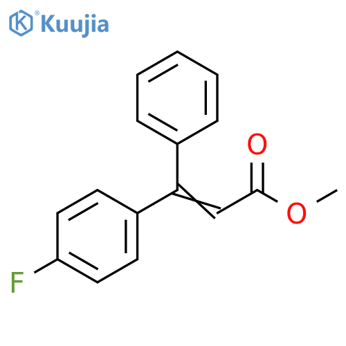 2-Propenoic acid, 3-(4-fluorophenyl)-3-phenyl-, methyl ester structure