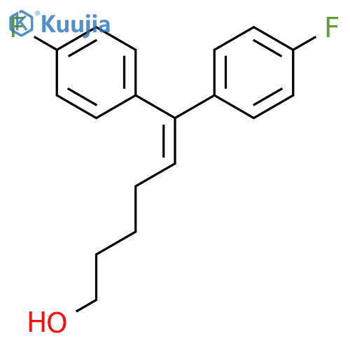 5-Hexen-1-ol, 6,6-bis(4-fluorophenyl)- structure