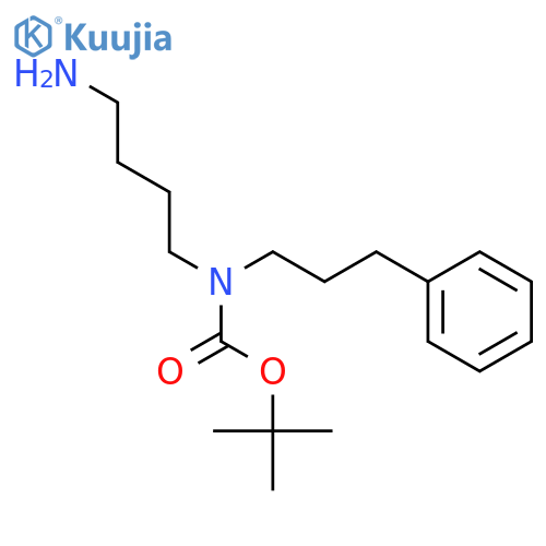 Carbamic acid, (4-aminobutyl)(3-phenylpropyl)-, 1,1-dimethylethyl ester structure