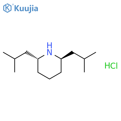 Piperidine, 2,6-bis(2-methylpropyl)-, hydrochloride, trans- structure