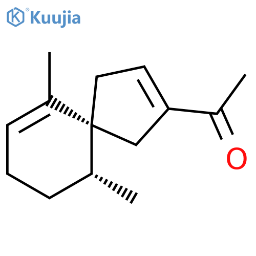Ethanone, 1-[(5R,10R)-6,10-dimethylspiro[4.5]deca-2,6-dien-2-yl]-, rel- structure