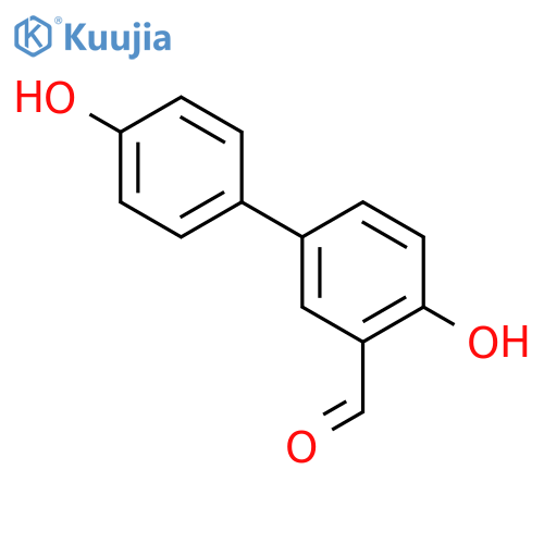 2-hydroxy-5-(4-hydroxyphenyl)benzaldehyde structure