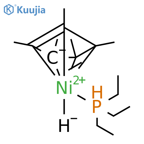 Nickel, hydro[(1,2,3,4,5-η)-1,2,3,4,5-pentamethyl-2,4-cyclopentadien-1-yl](triethylphosphine)- structure