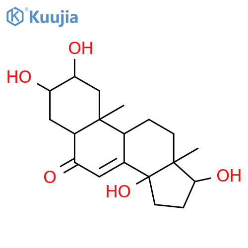 2beta,3beta,14alpha,17beta-Tetrahydroxy-5beta-androst-7-en-6-on structure