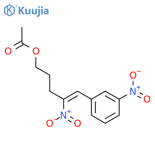 4-nitro-5-(3-nitrophenyl)pent-4-en-1-yl acetate structure