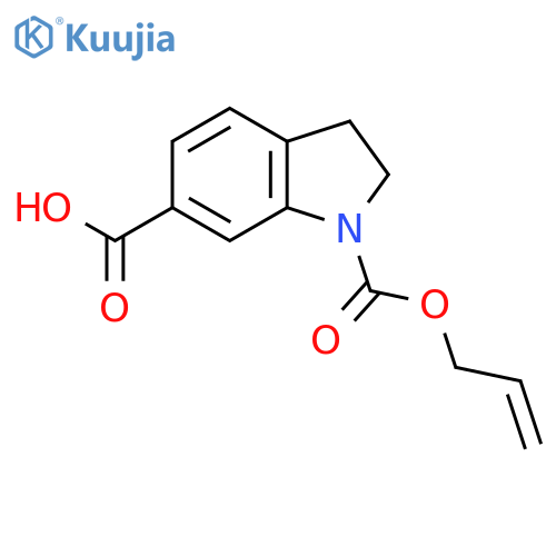 1-(prop-2-en-1-yloxy)carbonyl-2,3-dihydro-1H-indole-6-carboxylic acid structure