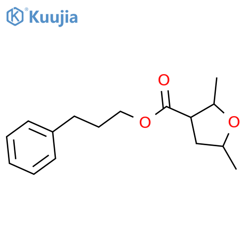 3-Furancarboxylic acid, tetrahydro-2,5-dimethyl-, 3-phenylpropyl ester structure