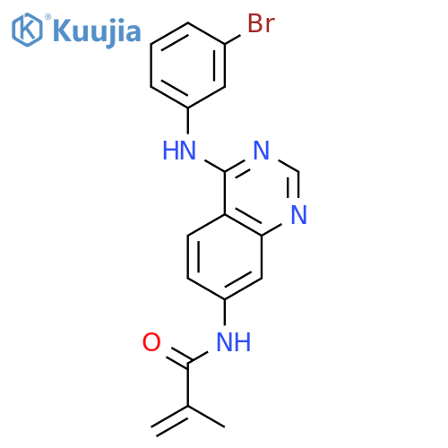 2-Propenamide, N-[4-[(3-bromophenyl)amino]-7-quinazolinyl]-2-methyl- structure