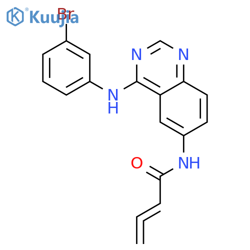 2,3-Butadienamide, N-[4-[(3-bromophenyl)amino]-6-quinazolinyl]- structure