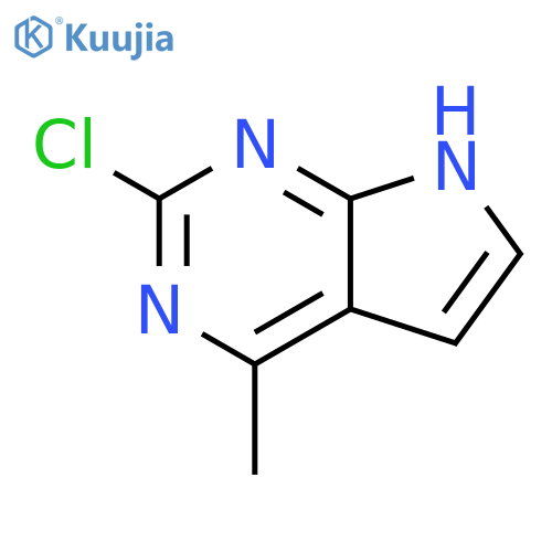 2-chloro-4-methyl-7H-pyrrolo[2,3-d]pyrimidine structure