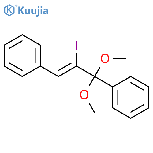 Benzene, 1,1'-(2-iodo-3,3-dimethoxy-1-propene-1,3-diyl)bis- structure