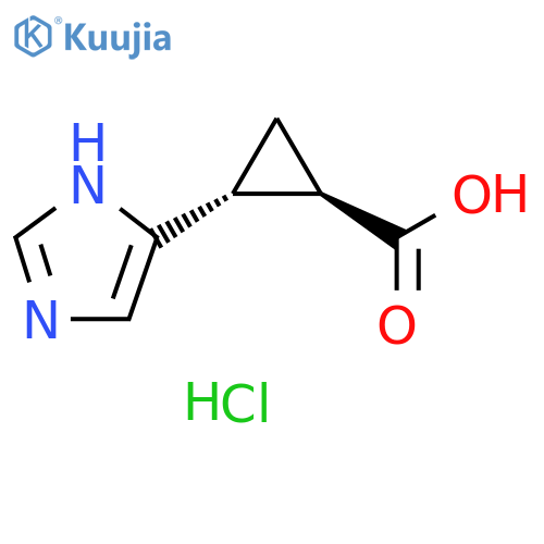 rac-(1R,2R)-2-(1H-imidazol-4-yl)cyclopropane-1-carboxylic acid hydrochloride, trans structure