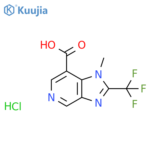 1-methyl-2-(trifluoromethyl)-1H-imidazo4,5-cpyridine-7-carboxylic acid hydrochloride structure