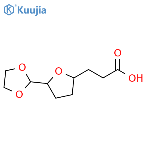 3-5-(1,3-dioxolan-2-yl)oxolan-2-ylpropanoic acid, Mixture of diastereomers structure
