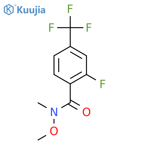 Benzamide, 2-fluoro-N-methoxy-N-methyl-4-(trifluoromethyl)- structure