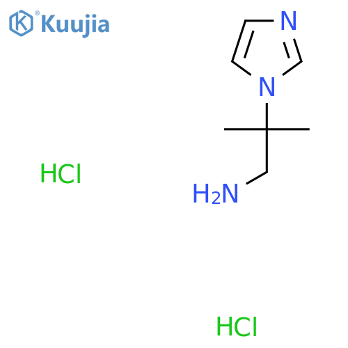 2-(1H-imidazol-1-yl)-2-methylpropan-1-amine dihydrochloride structure
