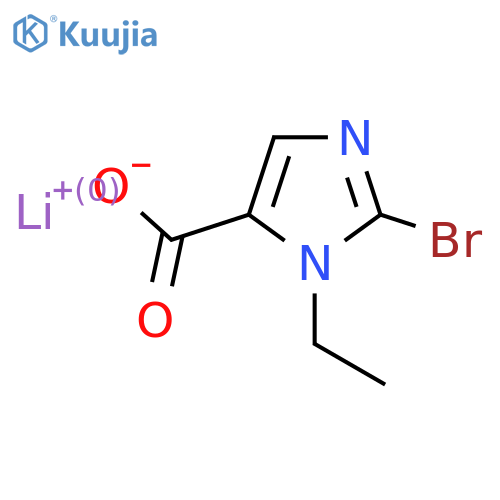 lithium(1+) ion 2-bromo-1-ethyl-1H-imidazole-5-carboxylate structure