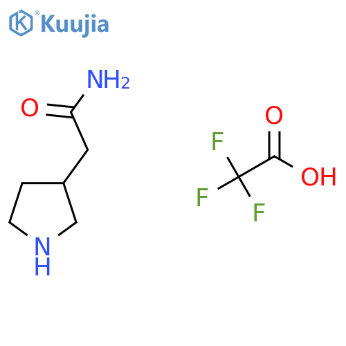 2-(pyrrolidin-3-yl)acetamide, trifluoroacetic acid structure