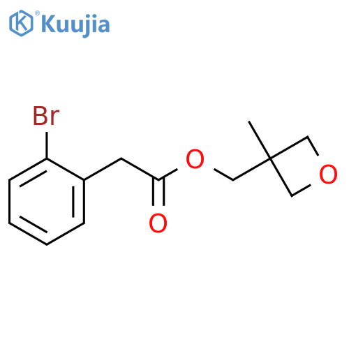Benzeneacetic acid, 2-bromo-, (3-methyl-3-oxetanyl)methyl ester structure