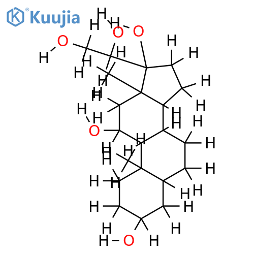 3alpha,11beta,17alpha,20xi,21-Pentahydroxy-5beta-pregnan structure