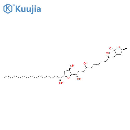 2(5H)-Furanone, 5-methyl-3-[(2R,8S,11S)-2,8,11-trihydroxy-11-[(2R,3R,5S)-tetrahydro-3-hydroxy-5-[(1S)-1-hydroxypentadecyl]-2-furanyl]undecyl]-, (5S)- structure