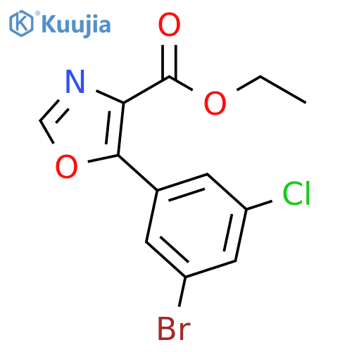 ethyl 5-(3-bromo-5-chlorophenyl)-1,3-oxazole-4-carboxylate structure