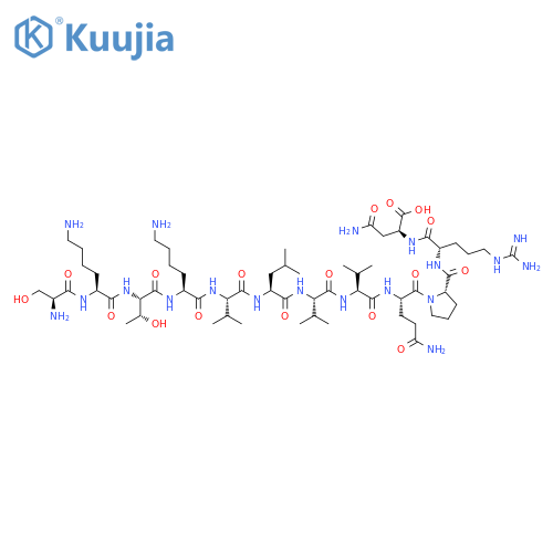 L-Asparagine,L-seryl-L-lysyl-L-threonyl-L-lysyl-L-valyl-L-leucyl-L-valyl-L-valyl-L-glutaminyl-L-prolyl-L-arginyl- structure