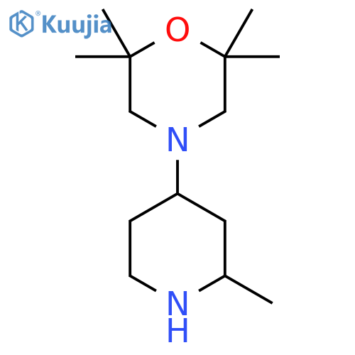 2,2,6,6-Tetramethyl-4-(2-methylpiperidin-4-yl)morpholine structure