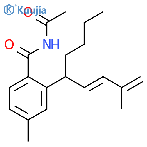 Benzamide, N-acetyl-2-[(2E)-1-butyl-4-methyl-2,4-pentadien-1-yl]-4-methyl- structure