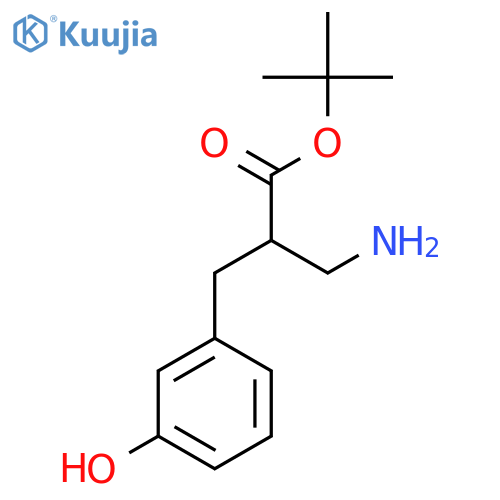 Tert-butyl 3-amino-2-[(3-hydroxyphenyl)methyl]propanoate structure