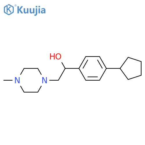 α-(4-Cyclopentylphenyl)-4-methyl-1-piperazineethanol structure