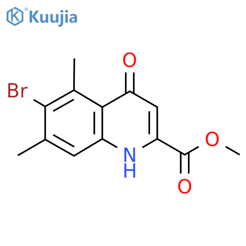 Methyl 6-bromo-5,7-dimethyl-4-oxo-1,4-dihydro-2-quinolinecarboxylate structure