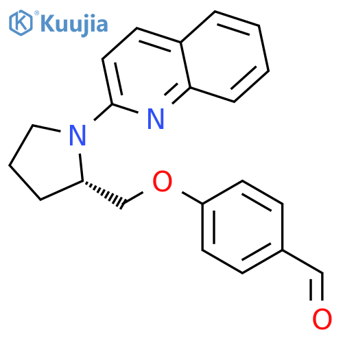 Benzaldehyde, 4-[[(2S)-1-(2-quinolinyl)-2-pyrrolidinyl]methoxy]- structure