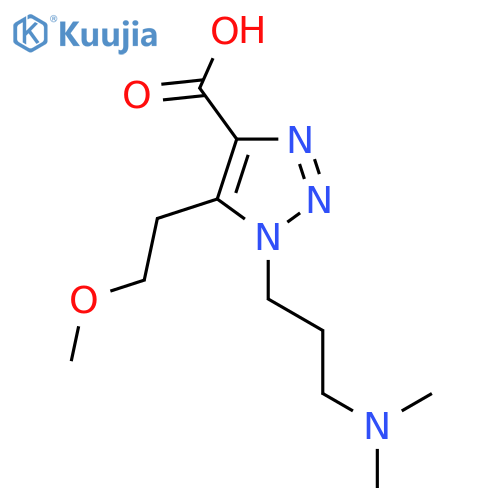 1-3-(dimethylamino)propyl-5-(2-methoxyethyl)-1H-1,2,3-triazole-4-carboxylic acid structure