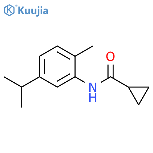 N-(2-methyl-5-propan-2-ylphenyl)cyclopropanecarboxamide structure